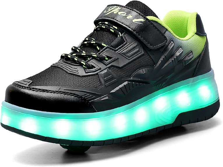 Roller Shoes for Girls Boys Kid Light Up Sneakers with Wheels