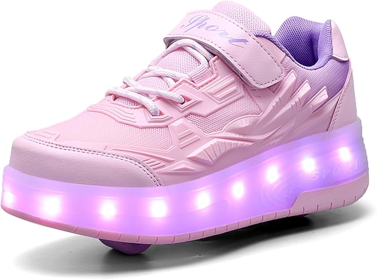 Roller Shoes for Girls Boys Kid Light Up Sneakers with Wheels
