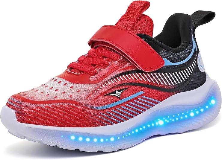 Kids Light Up Shoes, USB Rechargeable Sneakers for Boys and Girls