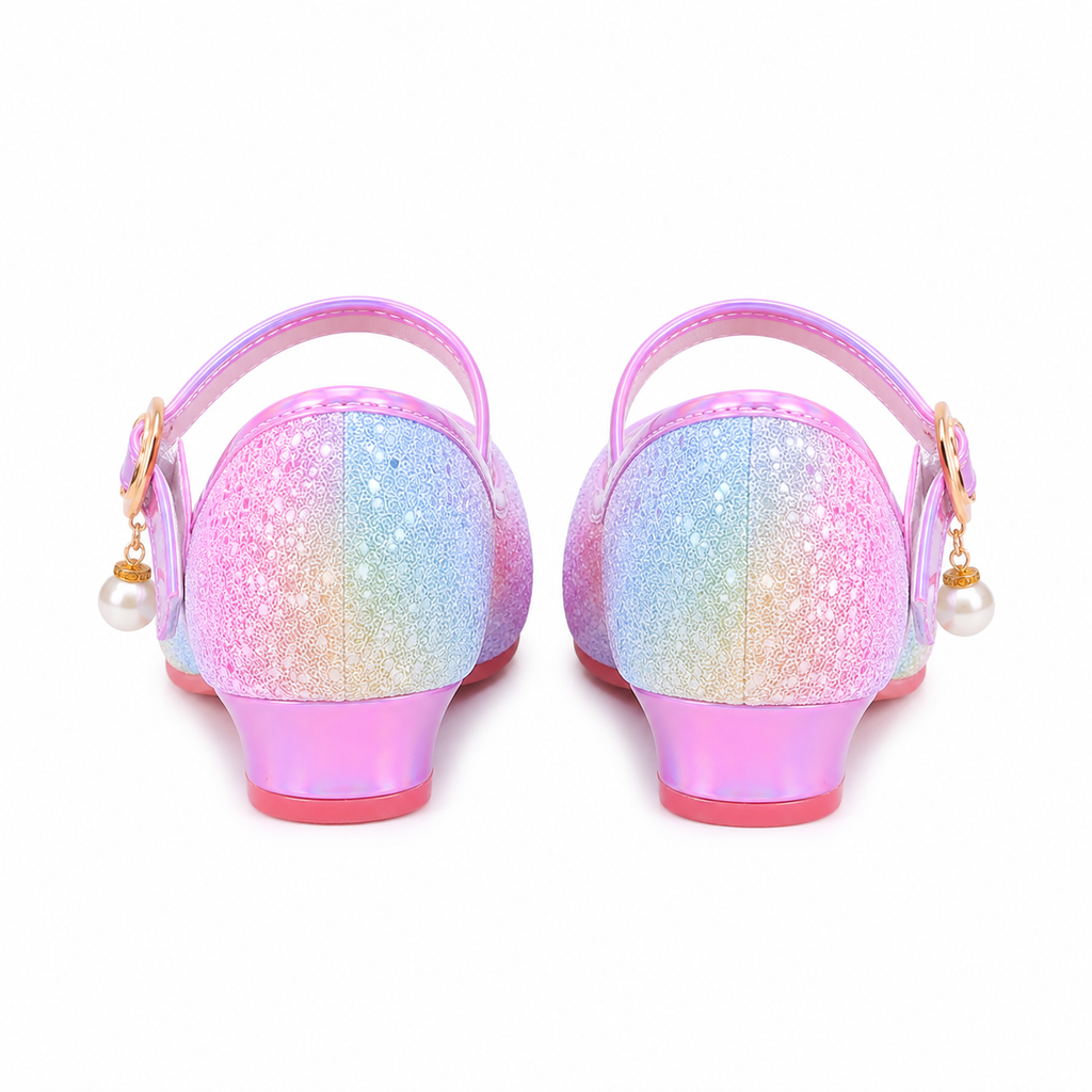 ALPHELIGANCE Girls Sparkle Mary Jane Princess Dress Shoes – Glitter Party Flats