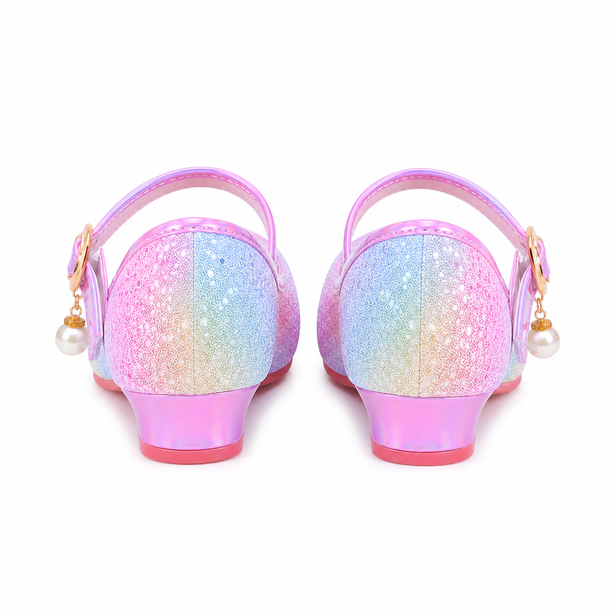 ALPHELIGANCE Girls Sparkle Mary Jane Princess Dress Shoes – Glitter Party Flats