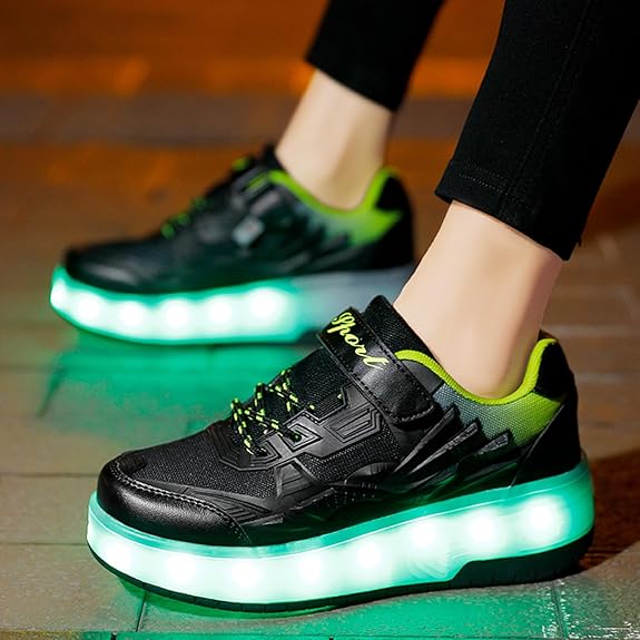 Roller Shoes for Girls Boys Kid Light Up Sneakers with Wheels
