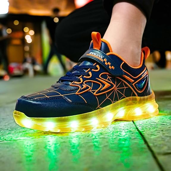 Kids Light Up Shoes for Boy Girl Toddler Sneakers Rechargeable Gift