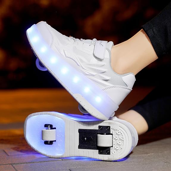Roller Shoes for Girls Boys Kid Light Up Sneakers with Wheels