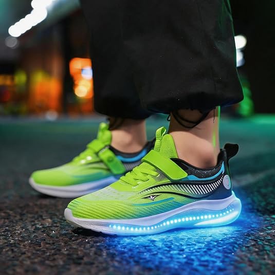 Kids Light Up Shoes, USB Rechargeable Sneakers for Boys and Girls