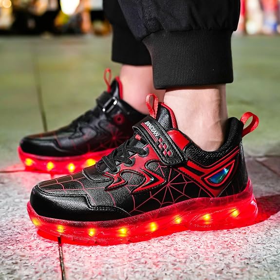 Kids Light Up Shoes for Boy Girl Toddler Sneakers Rechargeable Gift