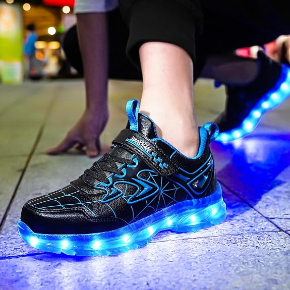 Kids Light Up Shoes for Boy Girl Toddler Sneakers Rechargeable Gift