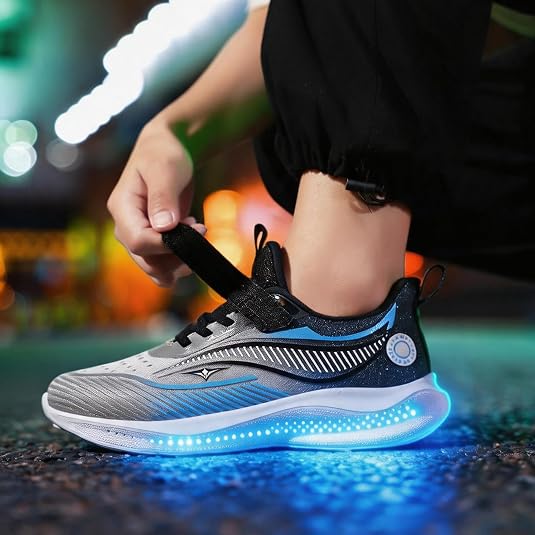 Kids Light Up Shoes, USB Rechargeable Sneakers for Boys and Girls