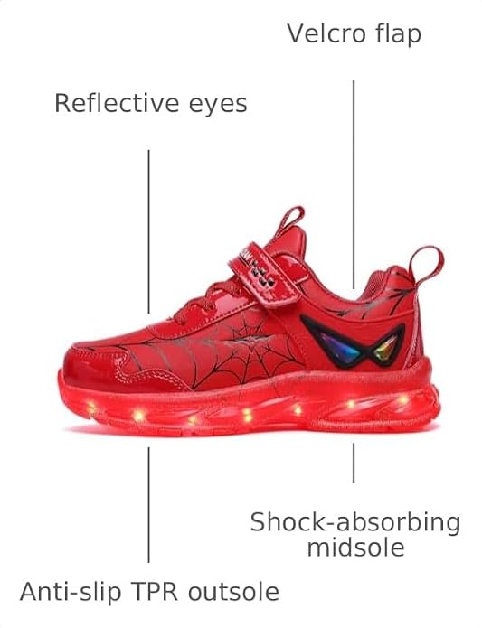 Kids Light Up Shoes for Boy Girl Toddler Sneakers Rechargeable Gift