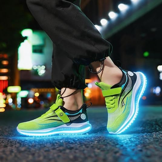 Kids Light Up Shoes, USB Rechargeable Sneakers for Boys and Girls
