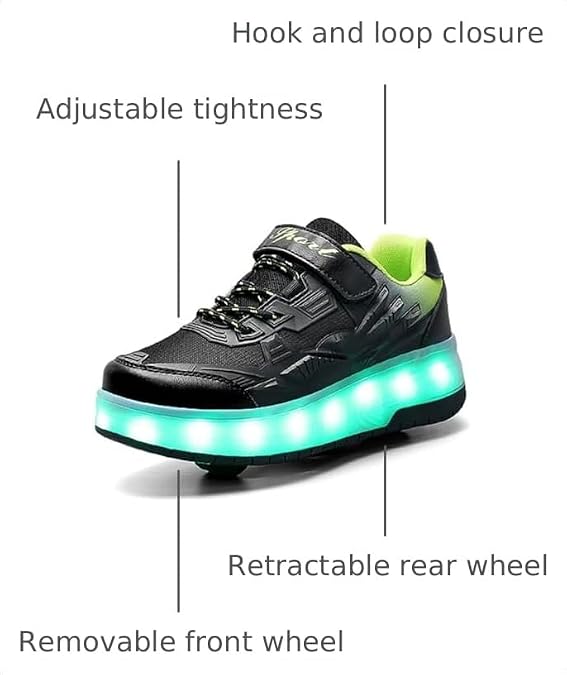 Roller Shoes for Girls Boys Kid Light Up Sneakers with Wheels