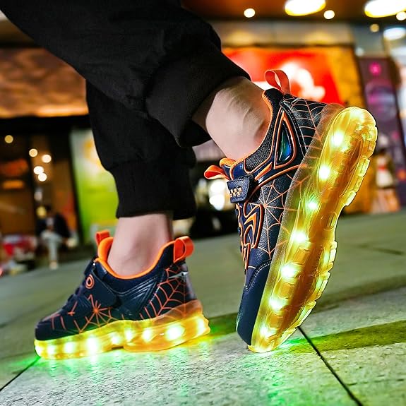 Kids Light Up Shoes for Boy Girl Toddler Sneakers Rechargeable Gift