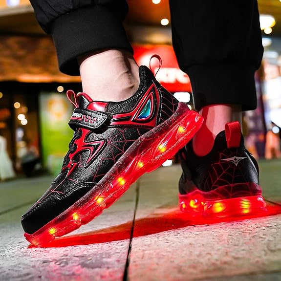 Kids Light Up Shoes for Boy Girl Toddler Sneakers Rechargeable Gift