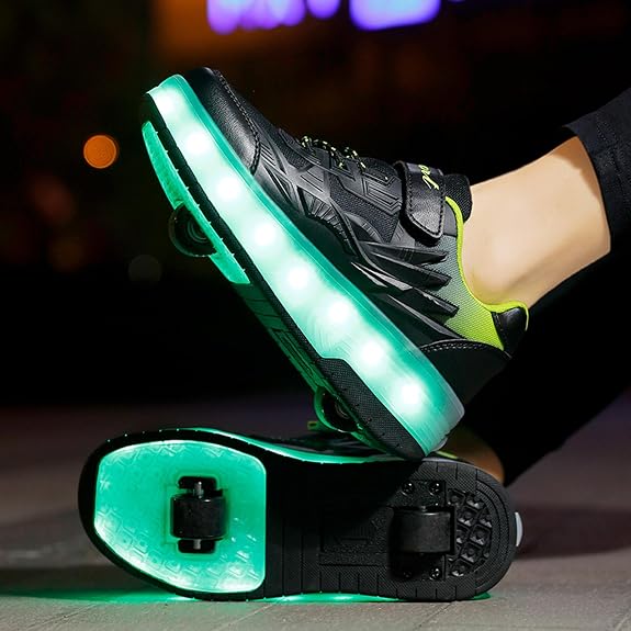 Roller Shoes for Girls Boys Kid Light Up Sneakers with Wheels