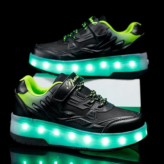 Roller Shoes for Girls Boys Kid Light Up Sneakers with Wheels
