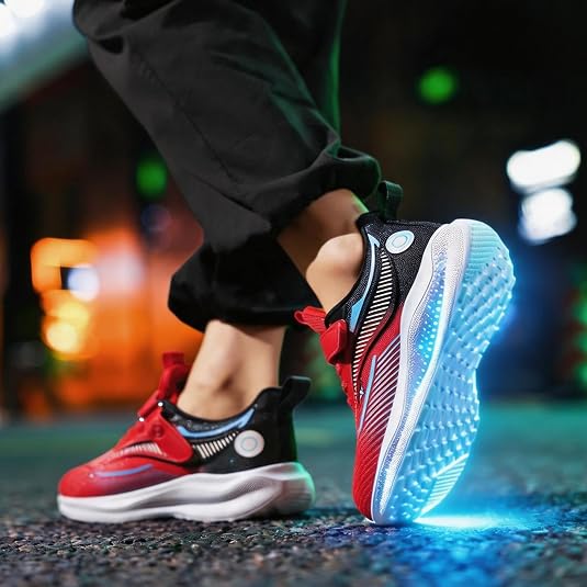 Kids Light Up Shoes, USB Rechargeable Sneakers for Boys and Girls