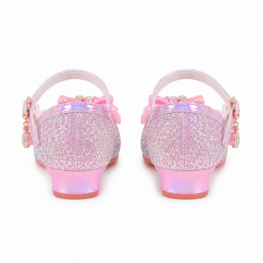 ALPHELIGANCE  Girls Sparkle Mary Jane Princess Dress Shoes – Glitter Party Flats