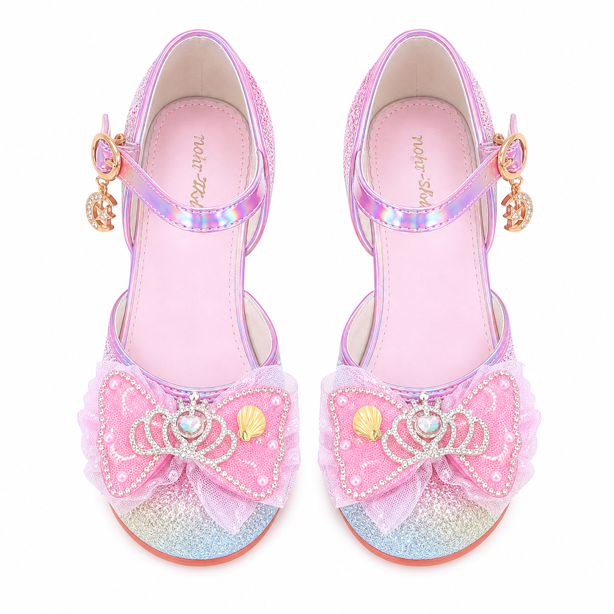 ALPHELIGANCE  Girls Sparkle Mary Jane Princess Dress Shoes – Glitter Party Flats