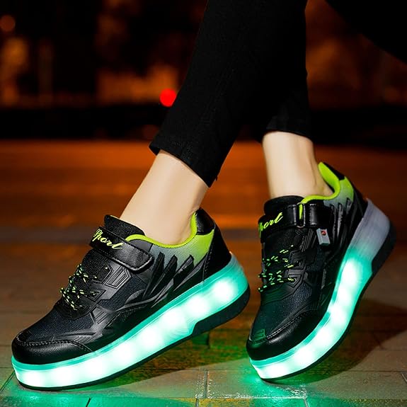 Roller Shoes for Girls Boys Kid Light Up Sneakers with Wheels