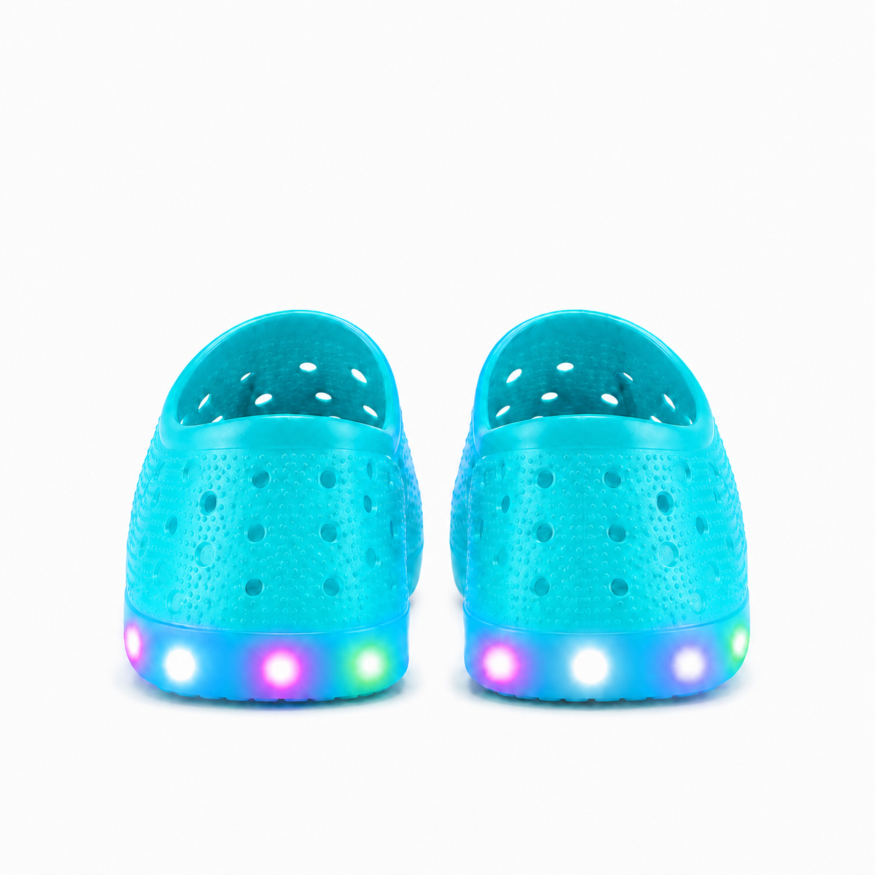 YUNICUS Toddler Girls’ Clear Light-Up Jelly Shoes with Dinosaur Charm and Breathable Holes