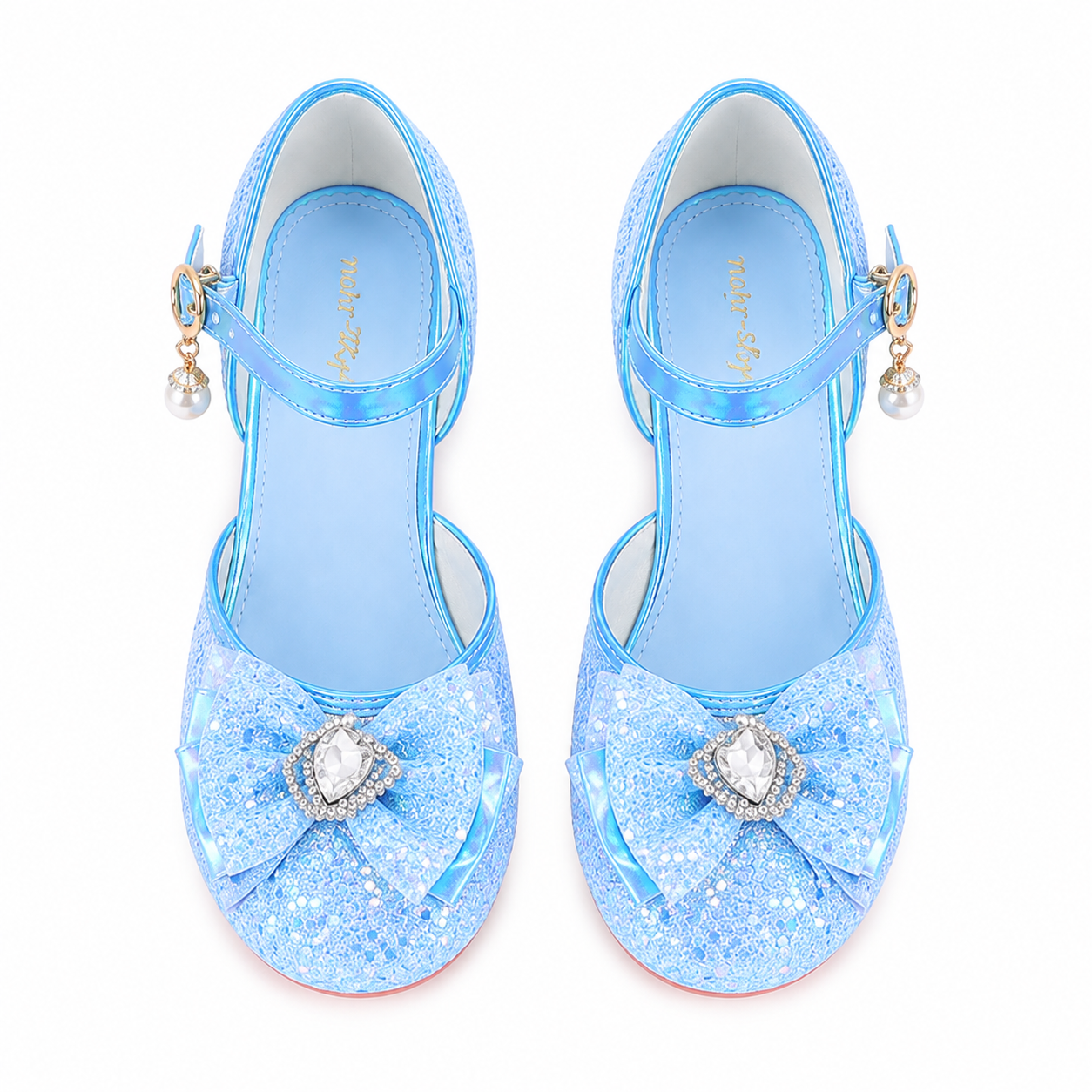 ALPHELIGANCE Girls Sparkle Mary Jane Princess Dress Shoes – Glitter Party Flats