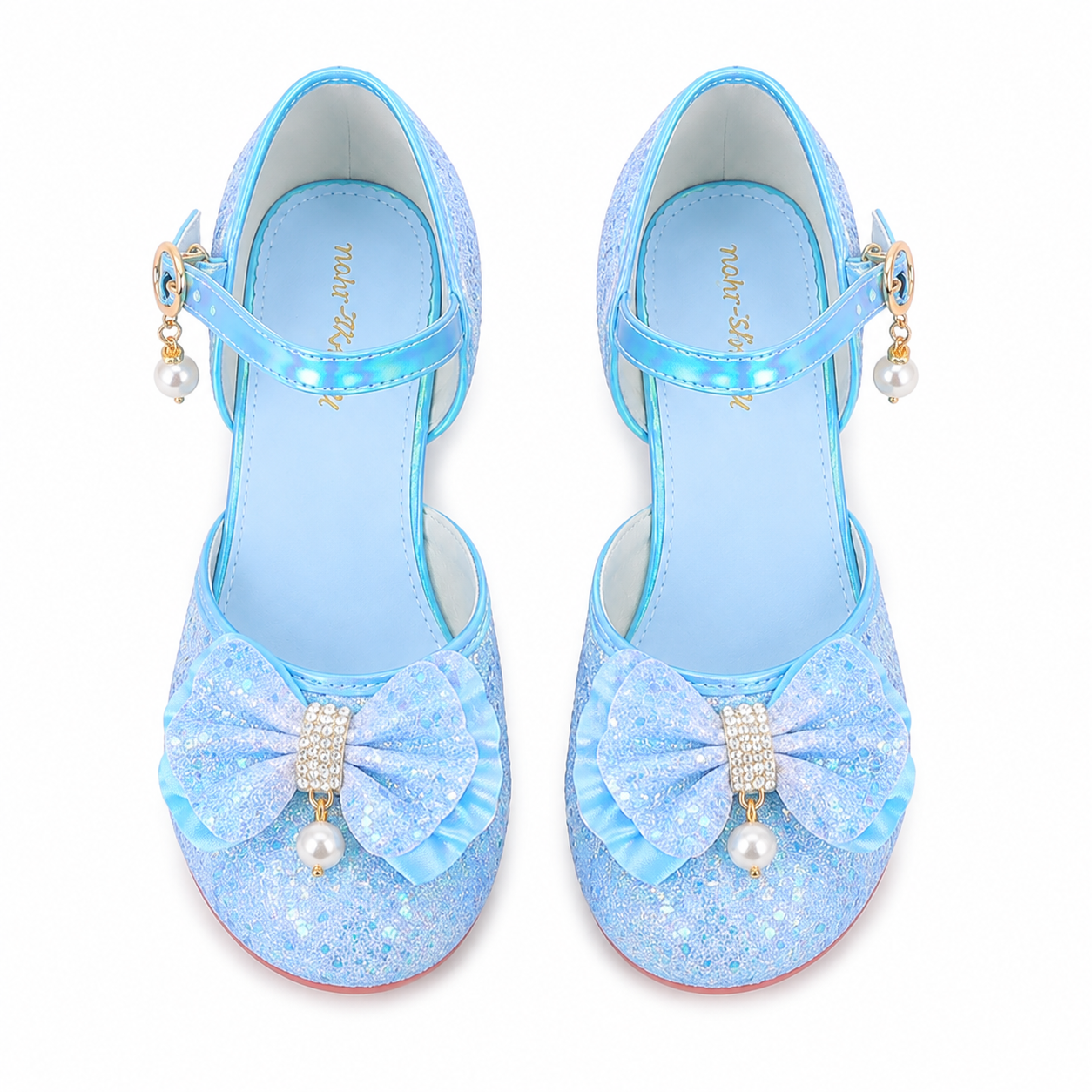 ALPHELIGANCE Girls Sparkle Mary Jane Princess Dress Shoes – Glitter Party Flats