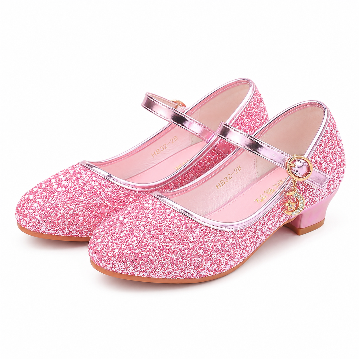 ALPHELIGANCE Girls Sparkle Mary Jane Princess Dress Shoes – Glitter Party Flats