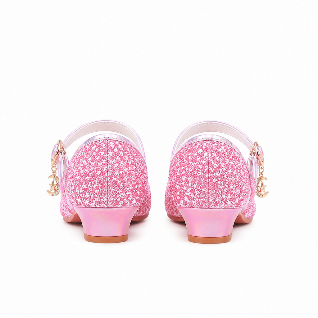 ALPHELIGANCE Girls Sparkle Mary Jane Princess Dress Shoes – Glitter Party Flats