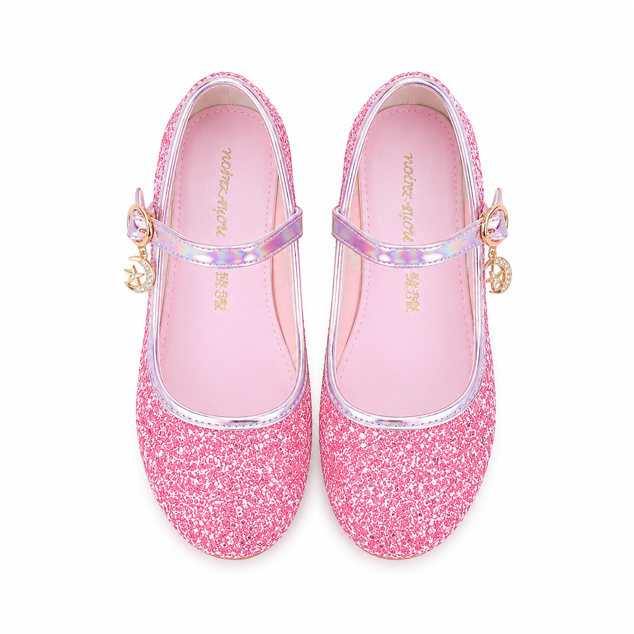 ALPHELIGANCE Girls Sparkle Mary Jane Princess Dress Shoes – Glitter Party Flats