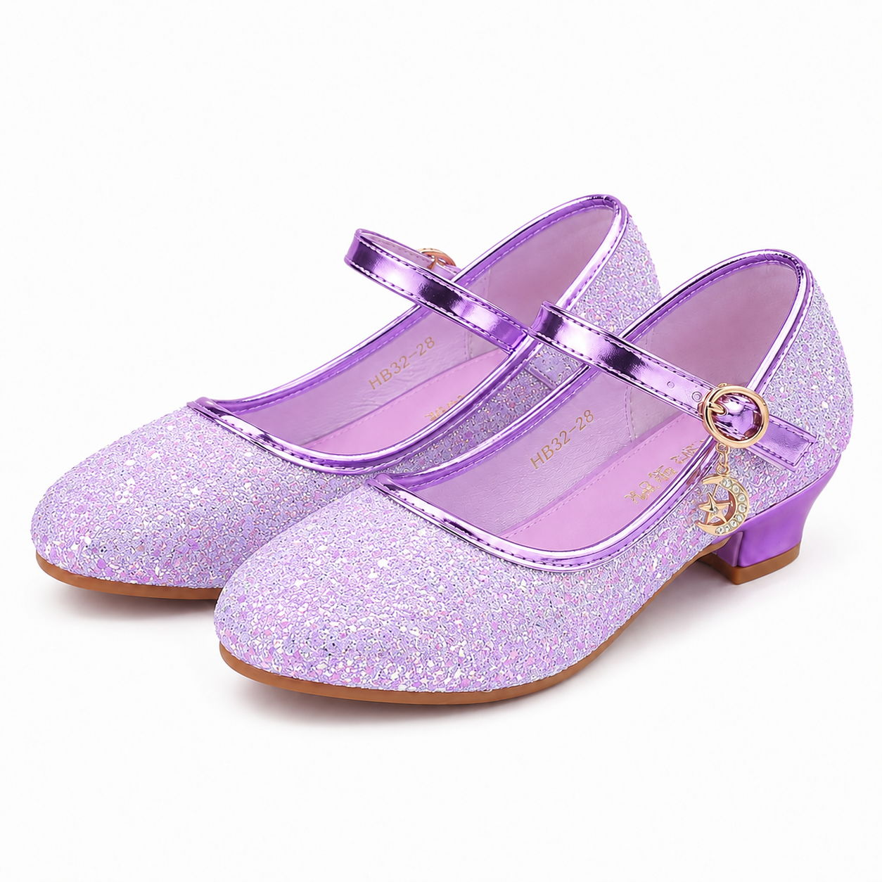 ALPHELIGANCE Girls Sparkle Mary Jane Princess Dress Shoes – Glitter Party Flats