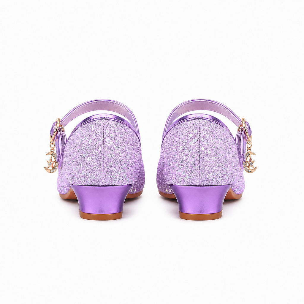 ALPHELIGANCE Girls Sparkle Mary Jane Princess Dress Shoes – Glitter Party Flats