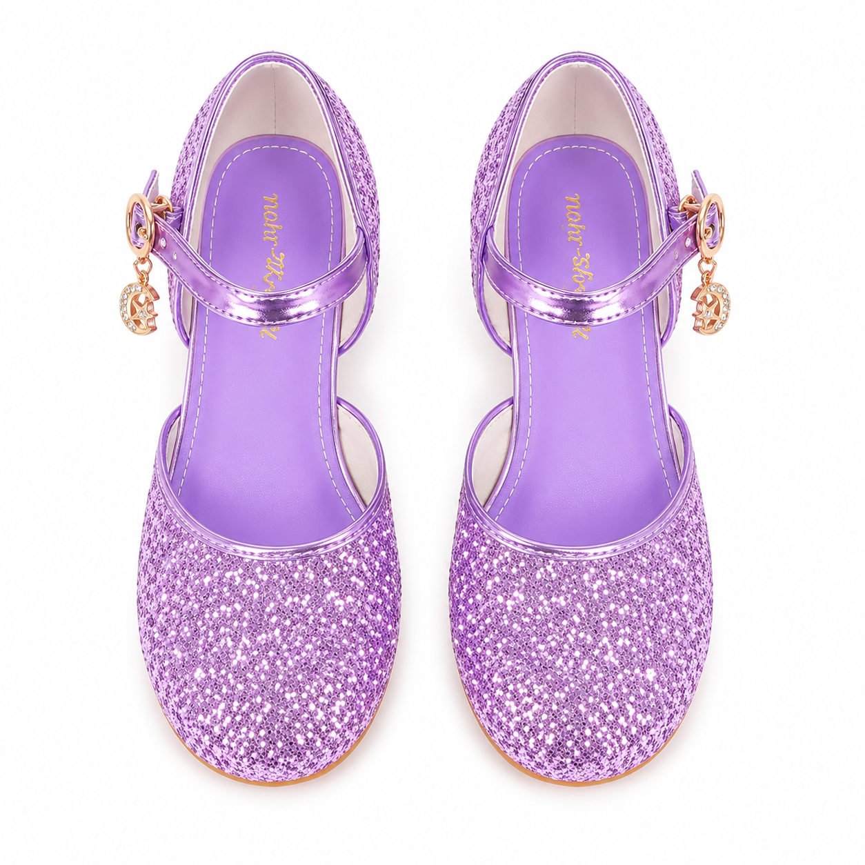 ALPHELIGANCE Girls Sparkle Mary Jane Princess Dress Shoes – Glitter Party Flats