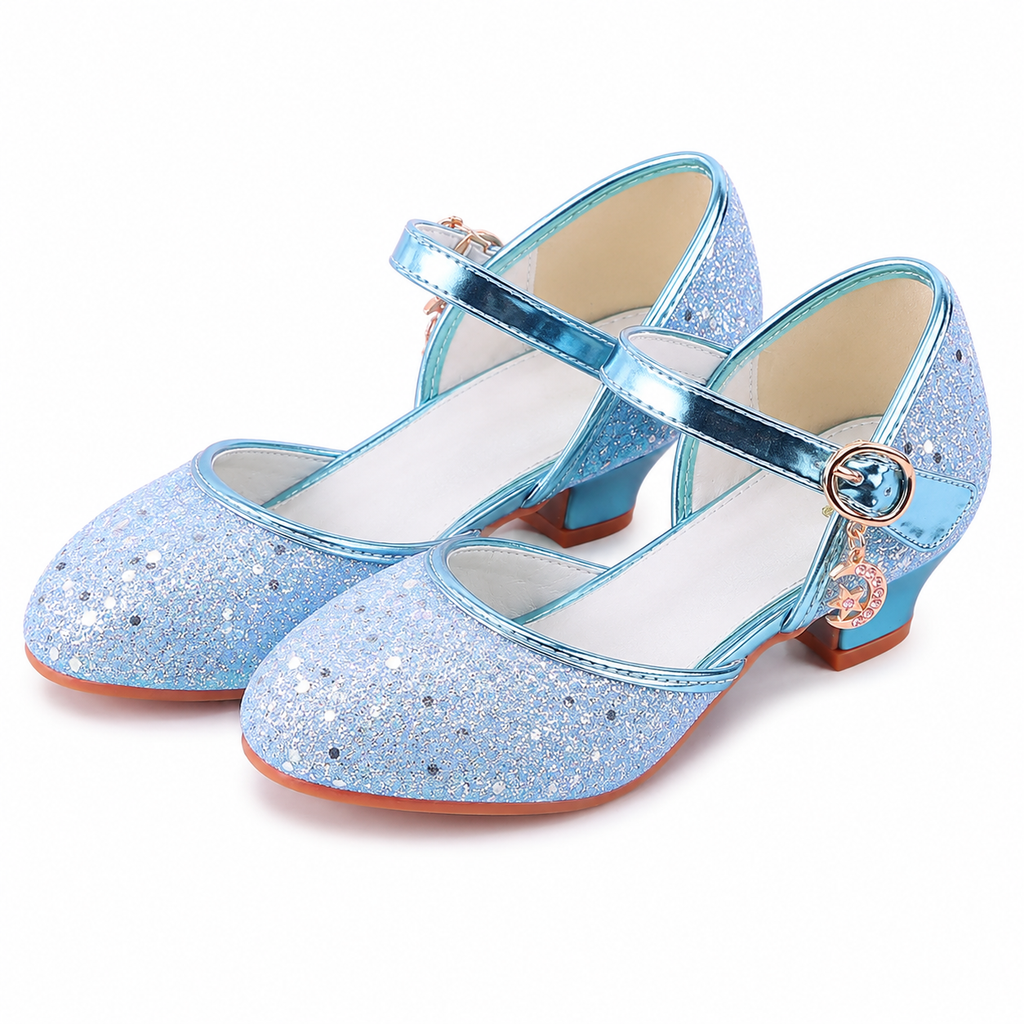 ALPHELIGANCE Girls Sparkle Mary Jane Princess Dress Shoes – Glitter Party Flats