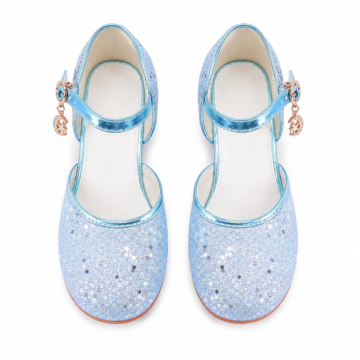 ALPHELIGANCE Girls Sparkle Mary Jane Princess Dress Shoes – Glitter Party Flats