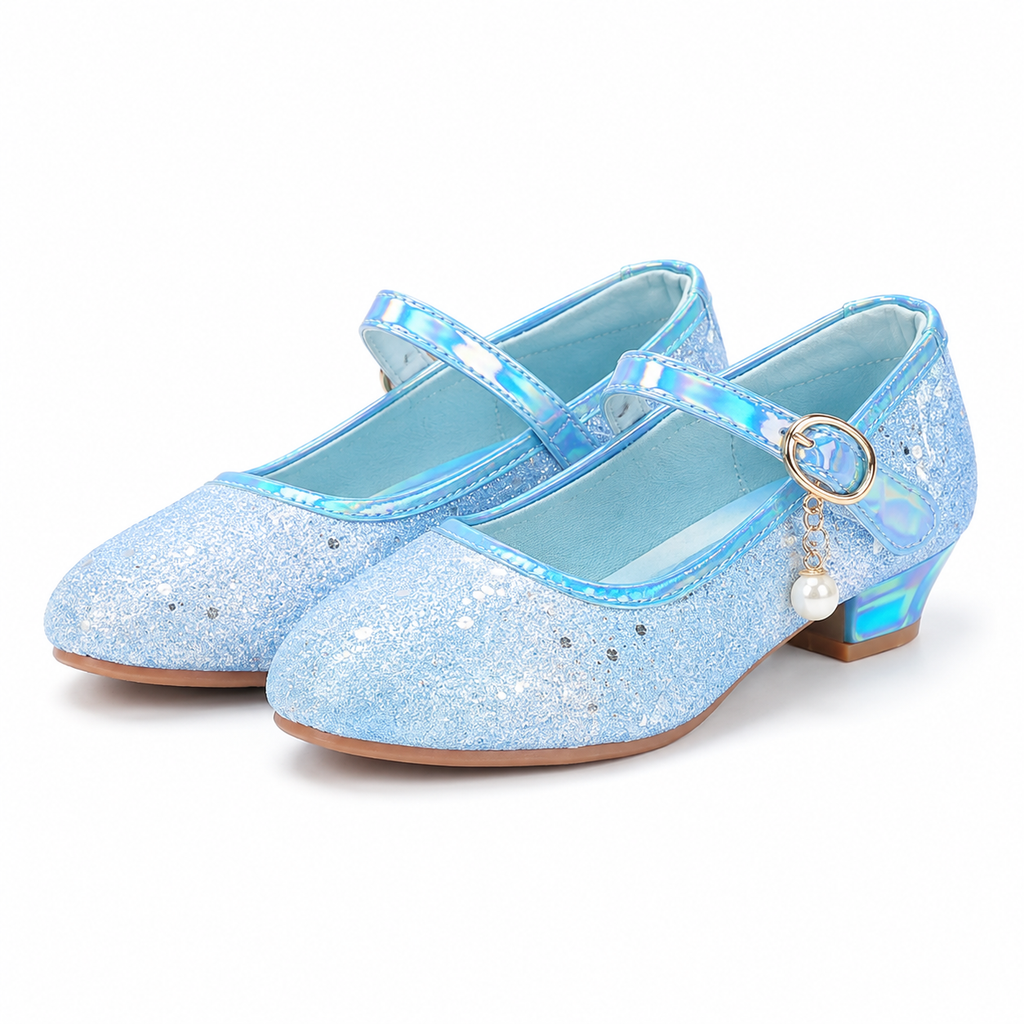 ALPHELIGANCE Girls Sparkle Mary Jane Princess Dress Shoes – Glitter Party Flats