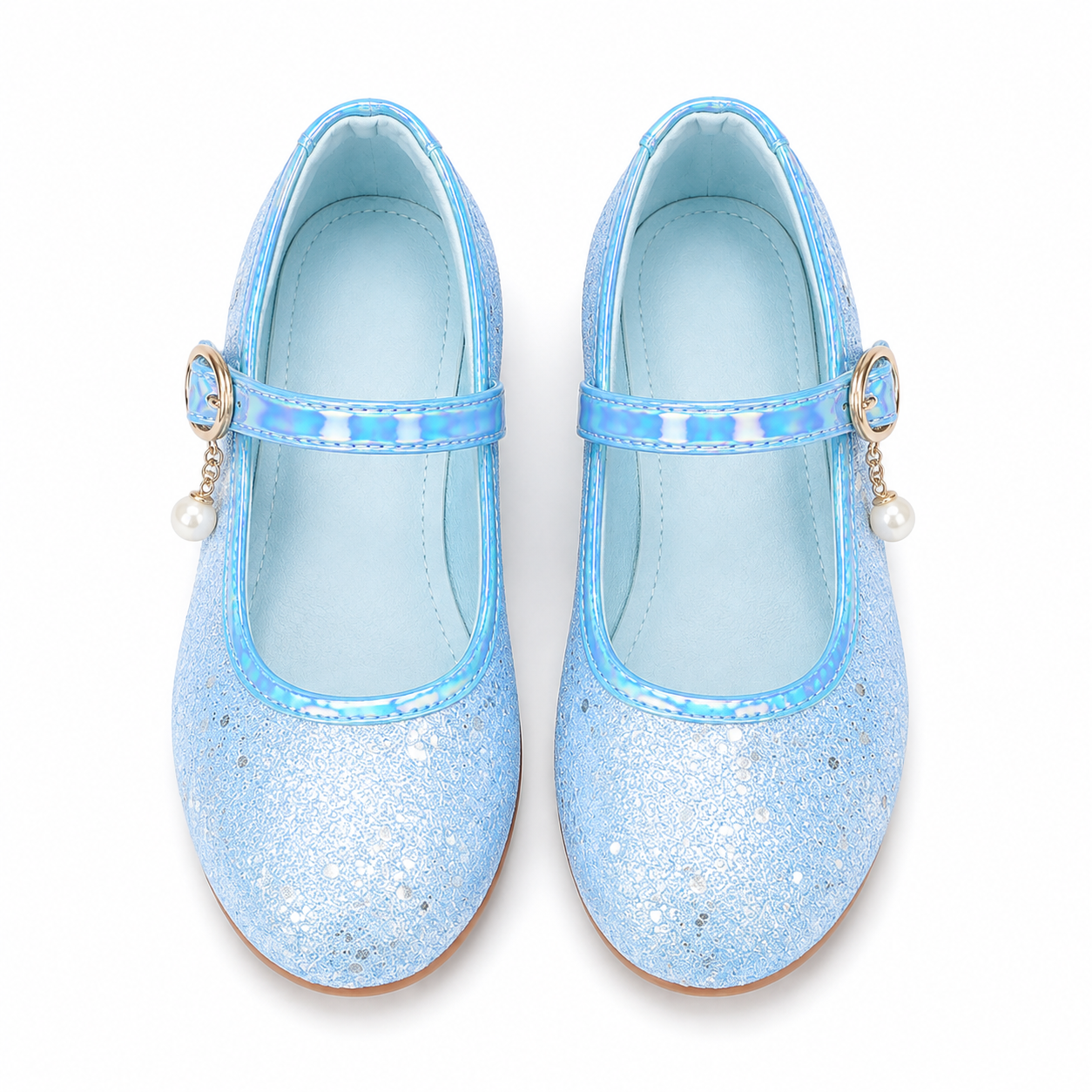 ALPHELIGANCE Girls Sparkle Mary Jane Princess Dress Shoes – Glitter Party Flats