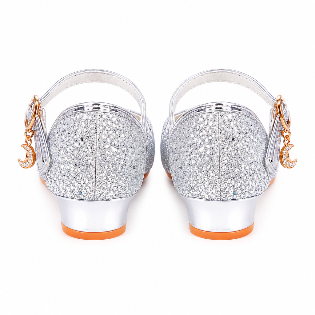 ALPHELIGANCE Girls Sparkle Mary Jane Princess Dress Shoes – Glitter Party Flats
