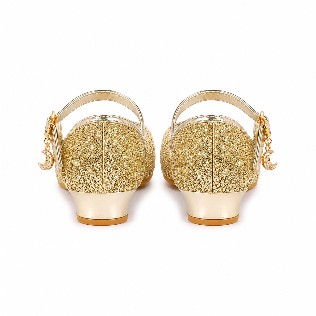 ALPHELIGANCE Girls Sparkle Mary Jane Princess Dress Shoes – Glitter Party Flats