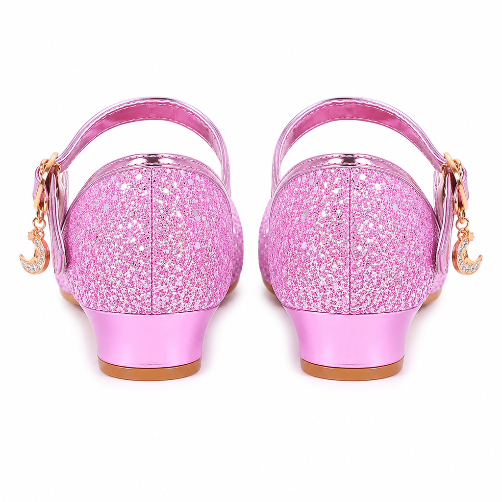 ALPHELIGANCE Girls Sparkle Mary Jane Princess Dress Shoes – Glitter Party Flats