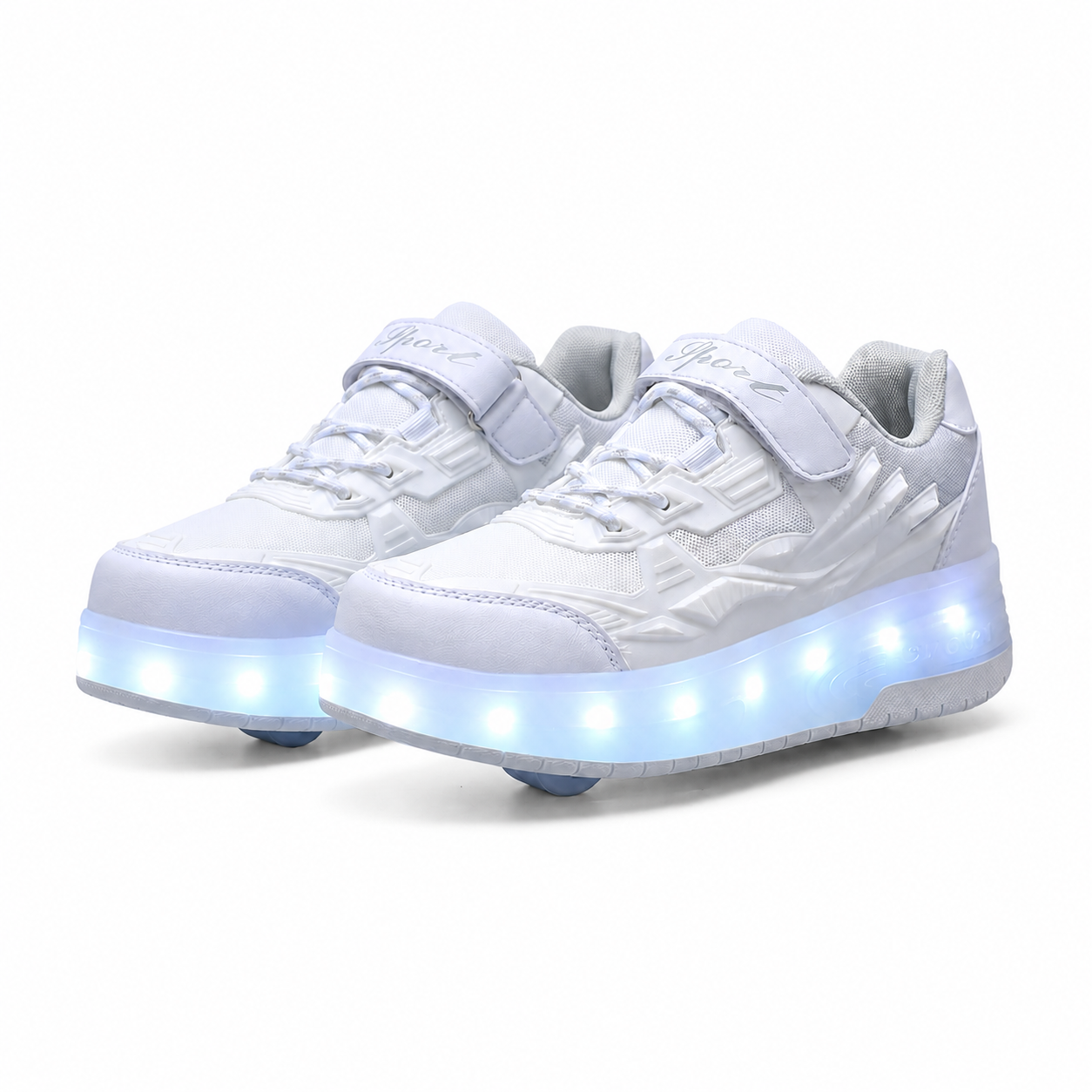 YUNICUS Kids’ Light-Up Roller Sneakers with Wheels for Boys & Girls