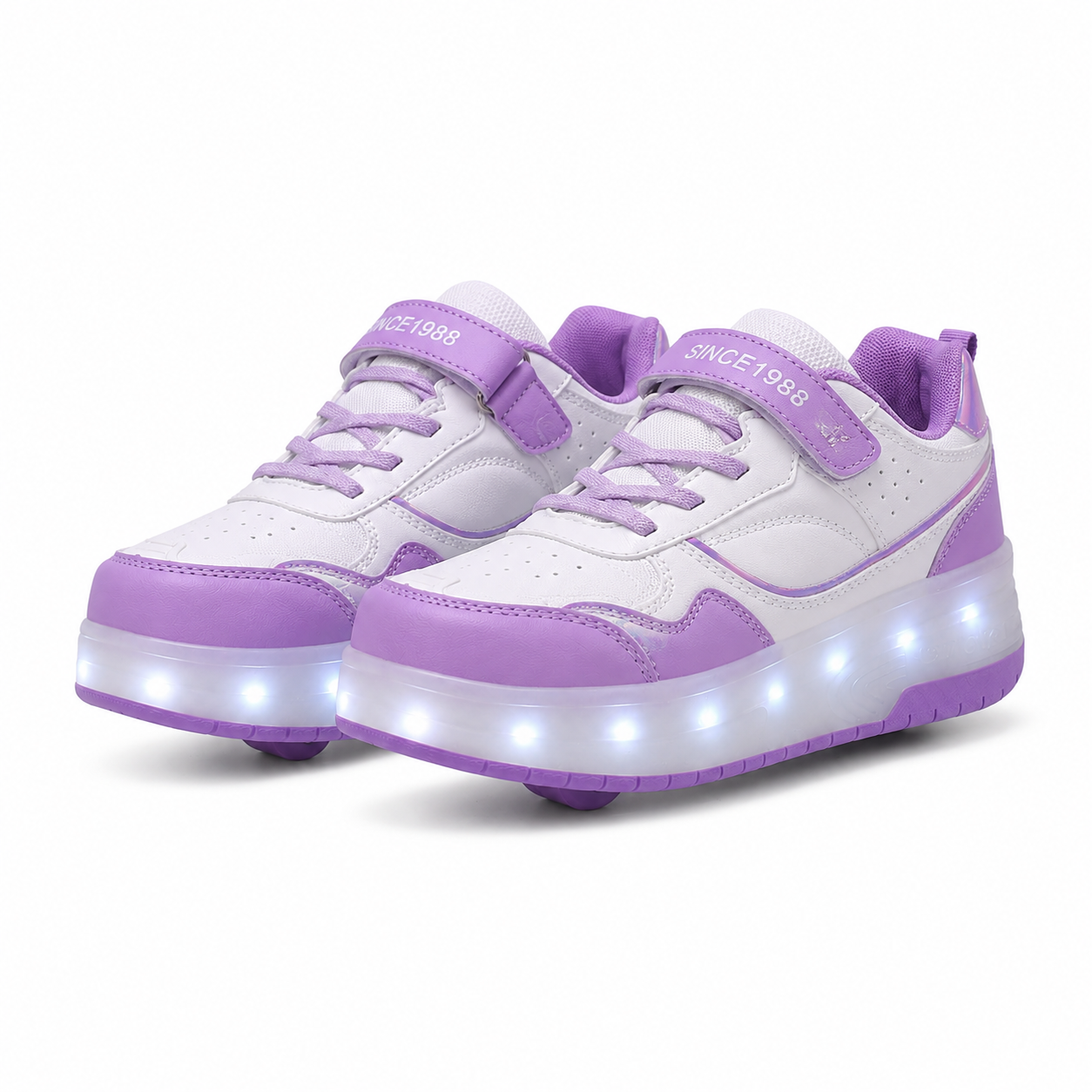 YUNICUS Kids LED Light up Shoes Wheel Shoes USB Charging Roller Skate Shoes Sneakers Girls Boys Kids Best Gift for Birthday Halloween Christmas