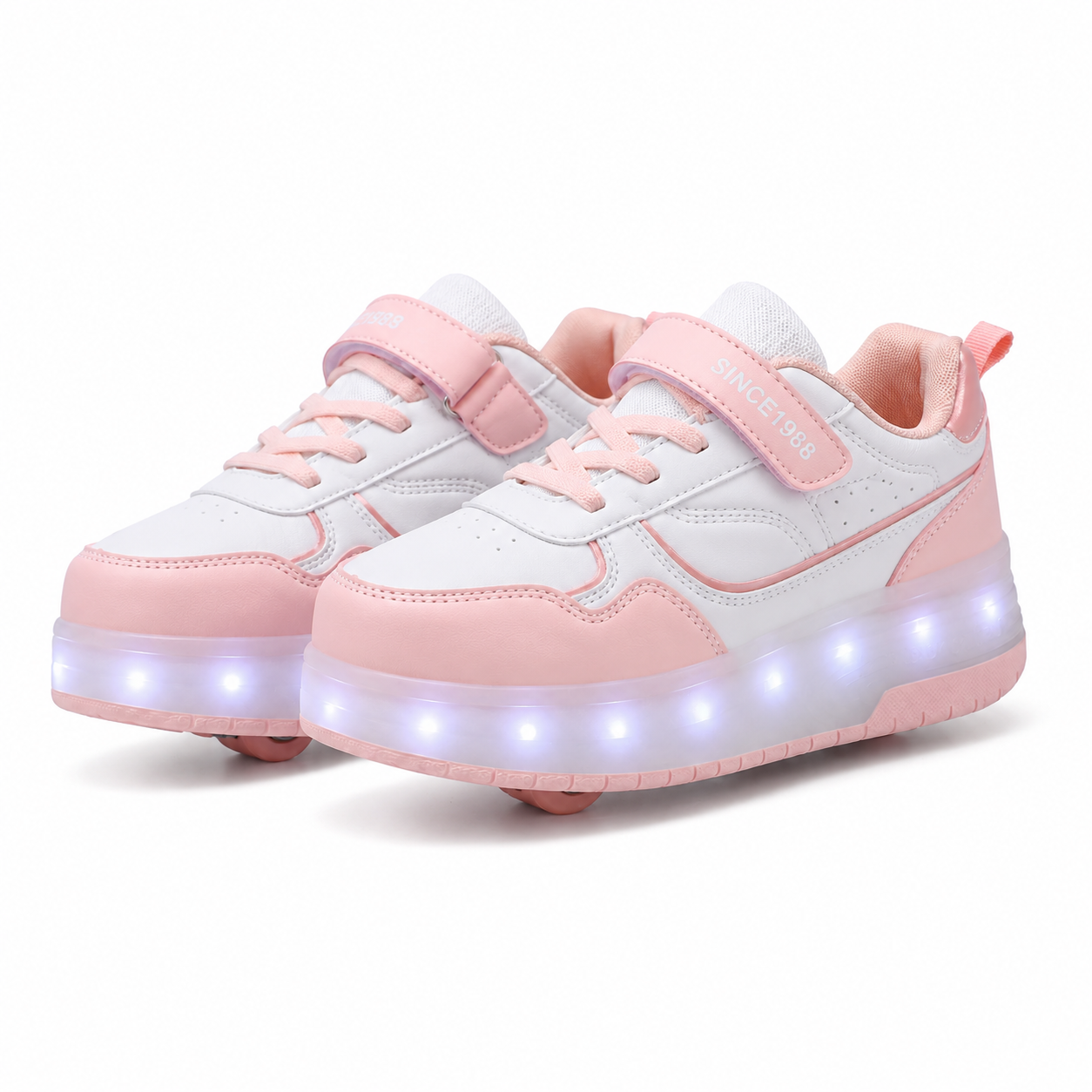 YUNICUS Kids LED Light up Shoes Wheel Shoes USB Charging Roller Skate Shoes Sneakers Girls Boys Kids Best Gift for Birthday Halloween Christmas