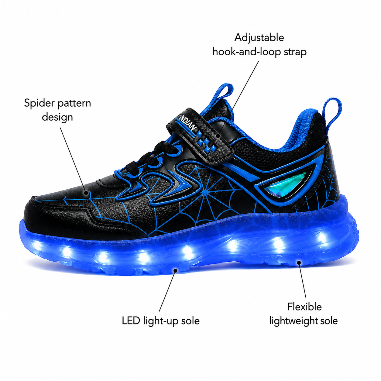 YUNICUS Kids LED Light-Up Shoes – USB Rechargeable Sneakers for Boys, Girls & Toddlers
