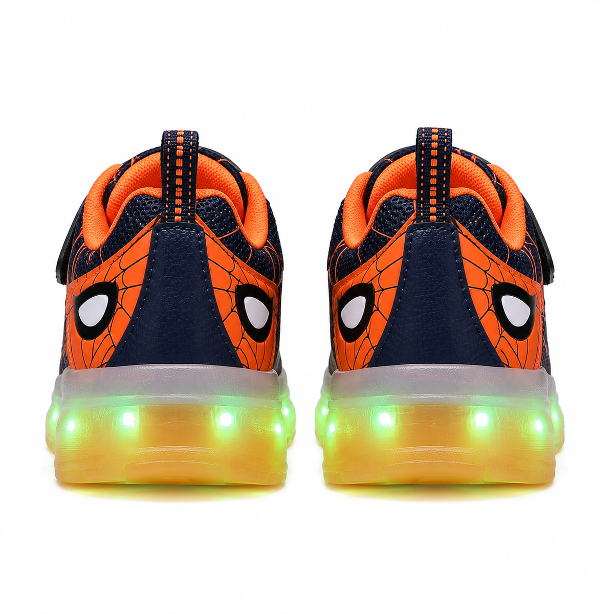 YUNICUS Kids LED Light Up Shoes – Spider Web USB Rechargeable Sneakers