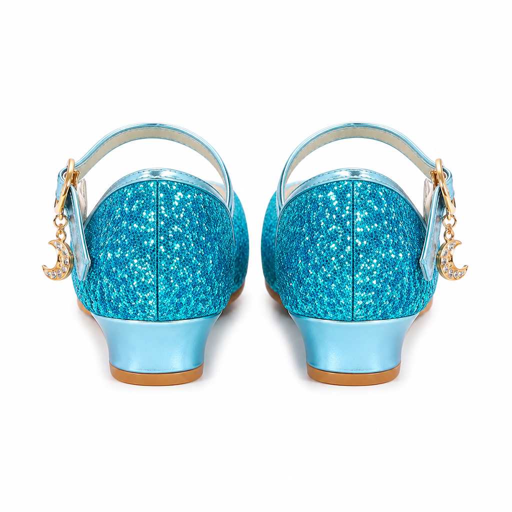 ALPHELIGANCE Girls Sparkle Mary Jane Princess Dress Shoes – Glitter Party Flats